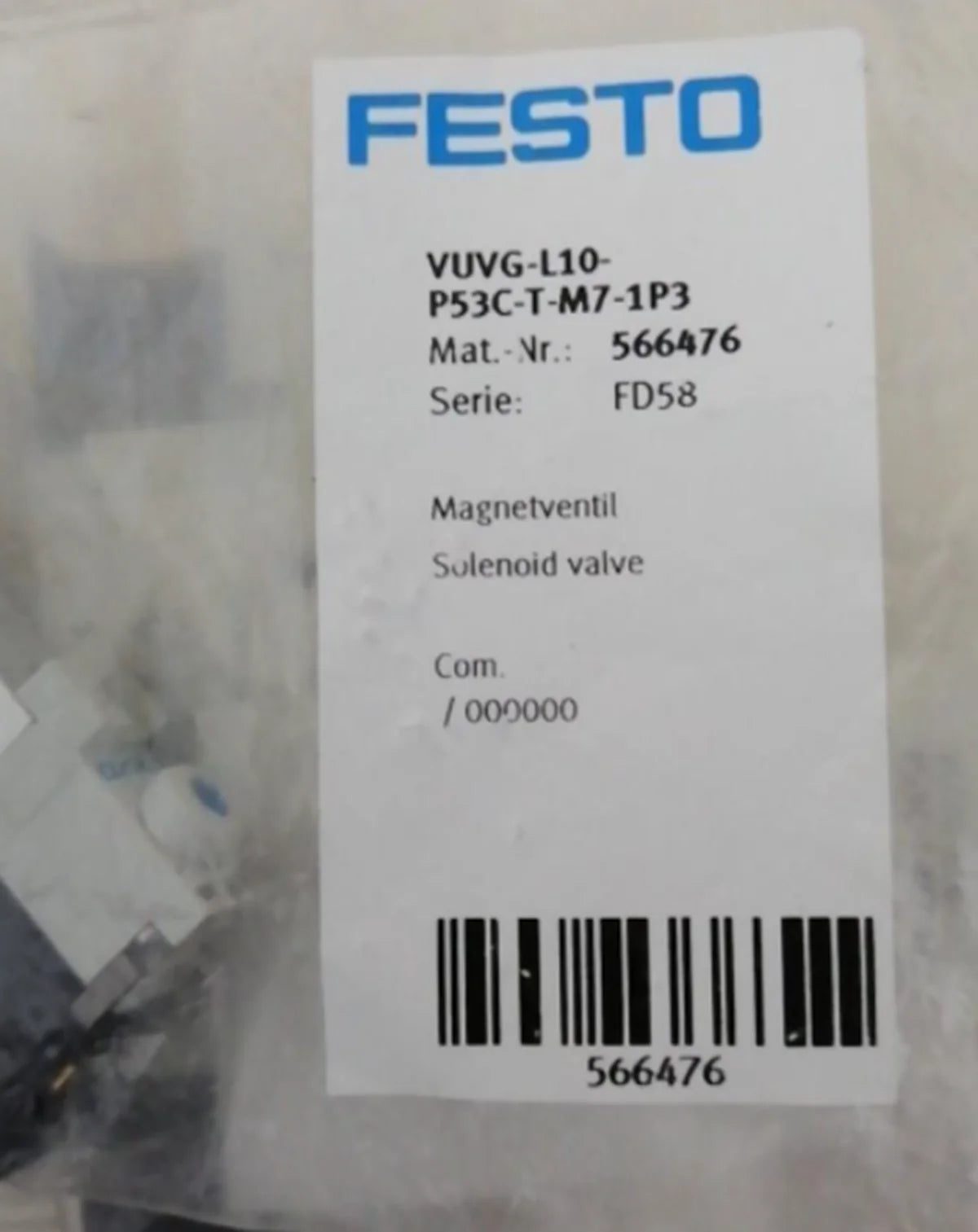 FESTO VUVG-L10-P53C-T-M7-1P3 Solenoid Valve 24VDC - FESTO [1]