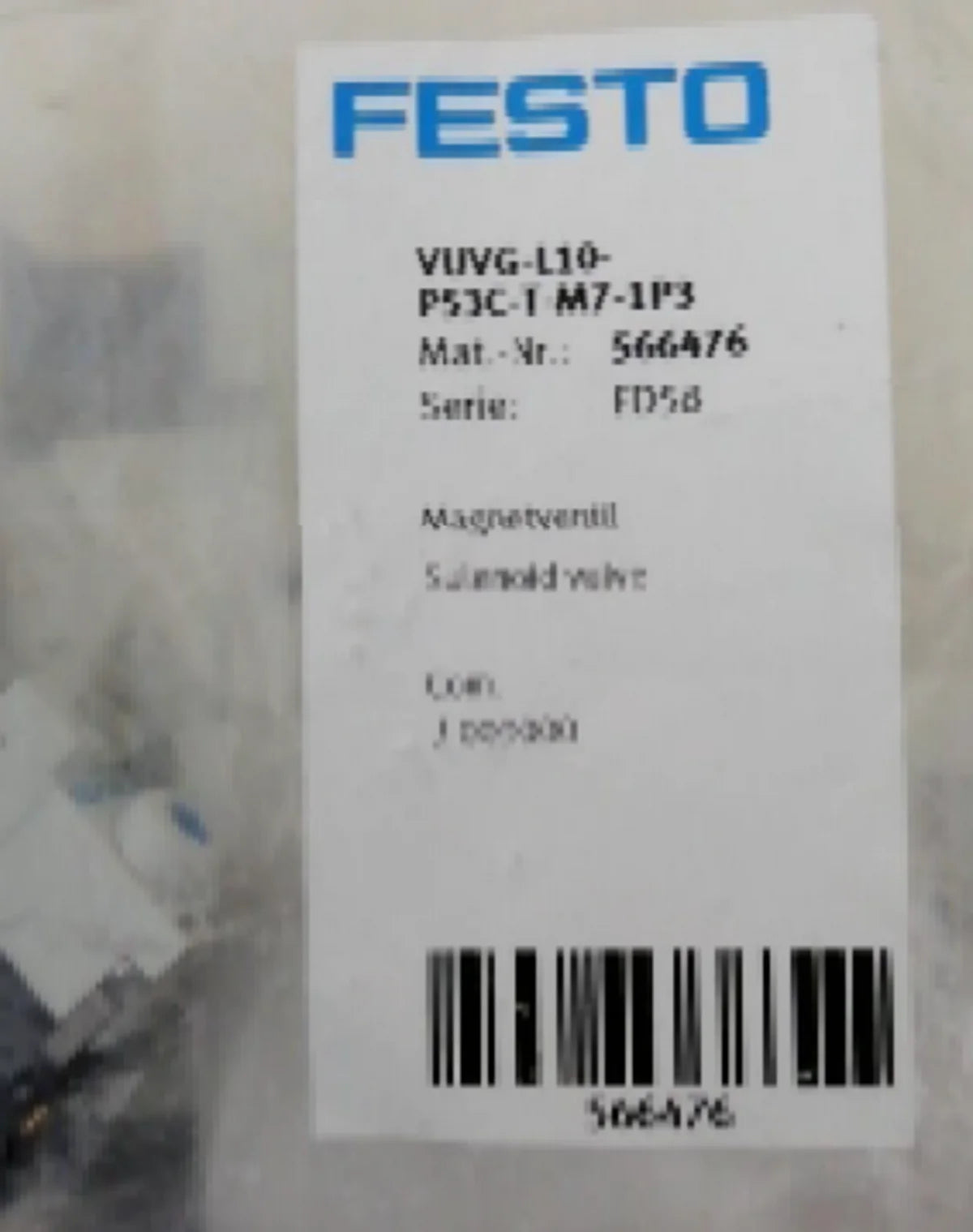 FESTO VUVG-L10-P53C-T-M7-1P3 Solenoid Valve 24VDC - FESTO [2]