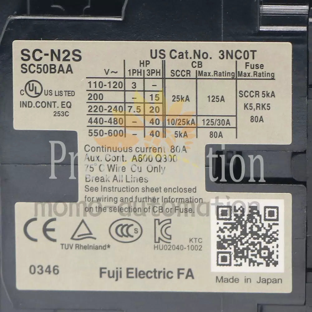 FUJI SC-N2S Magnetic Contactor 220VAC [8]