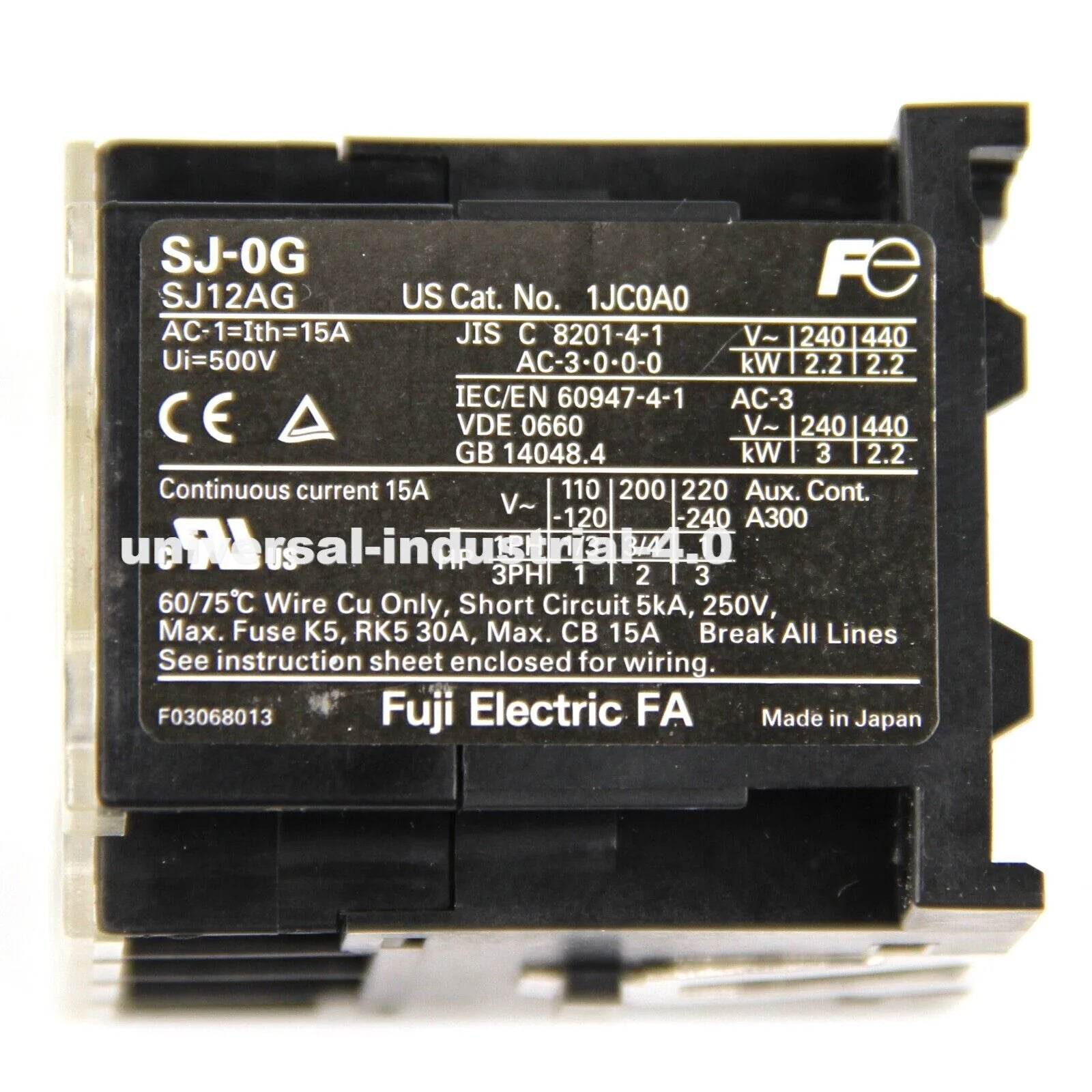 FUJI SJ-0G Magnetic Contactor 24VDC - 24V Magnetic Contactors with Excellent Performance - FUJI [4]