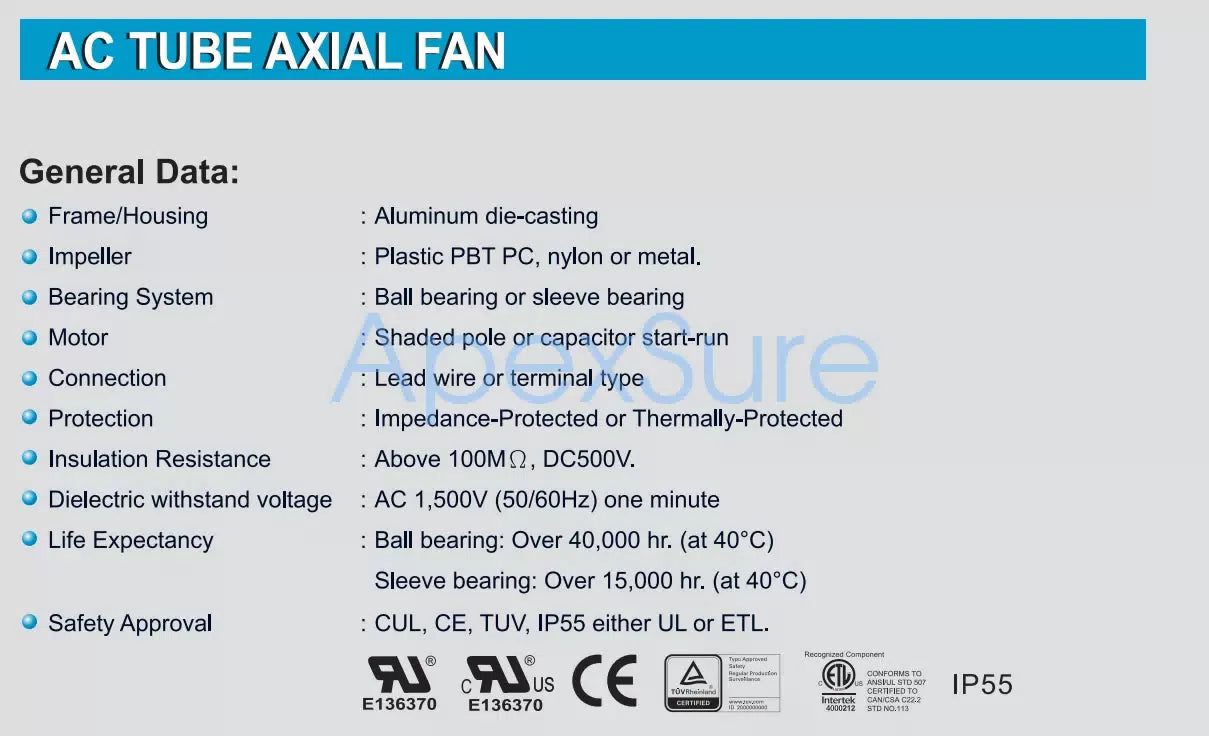 FULLTECH UF13A20-BWH axial flow cooling fan [2]