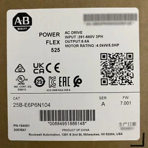 Factory Sealed Allen-Bradley PowerFlex 525 AC Drive 25B-E6P6N104 - ALLEN-BRADLEY [1]
