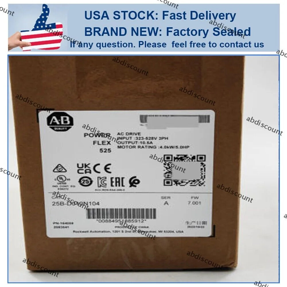 Factory Sealed Allen Bradley Powerflex 525 AC Drive 5HP 4.0KW - ALLEN BRADLEY [4]