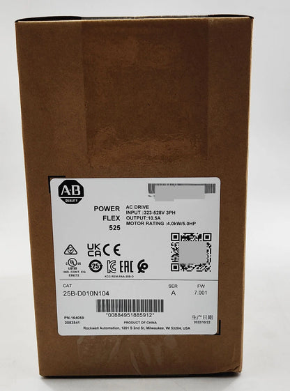 Factory Sealed Allen Bradley Powerflex 525 AC Drive 5HP 4.0KW - ALLEN BRADLEY [7]