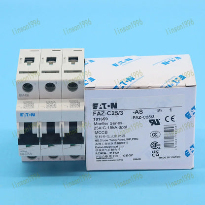 Fast Shippable Eaton FAZ-C25/3 Circuit Breaker In Box - EATON [3]