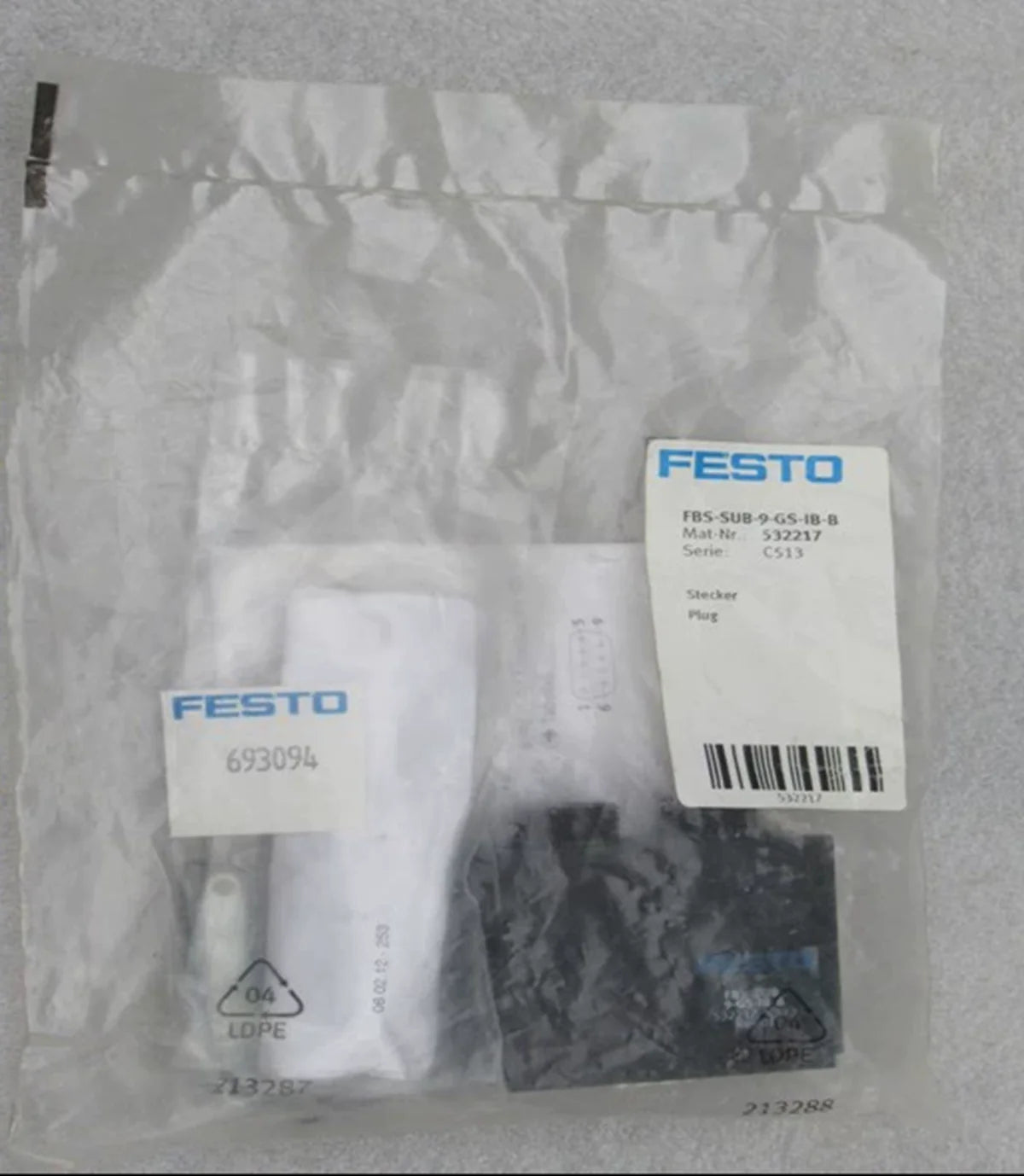 Festo FBS-SUB-9-GS-IB-B Plug Industrial Control Component with 24V DC Input and 1A Max Current - FESTO [1]