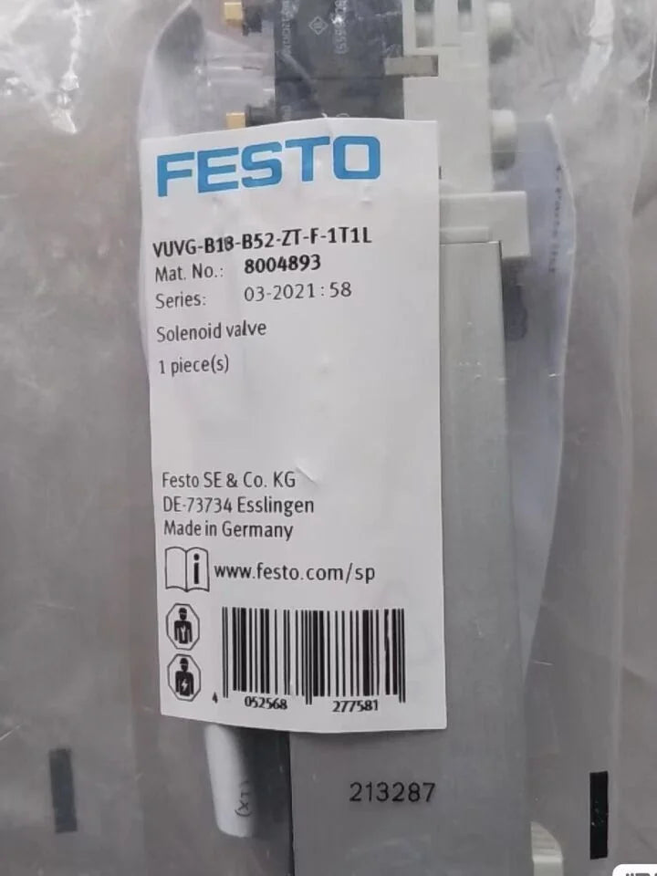 Festo VAVG-B18-B52-ZT-F-1T1L 804893 Solenoid Valve One - FESTO [1]