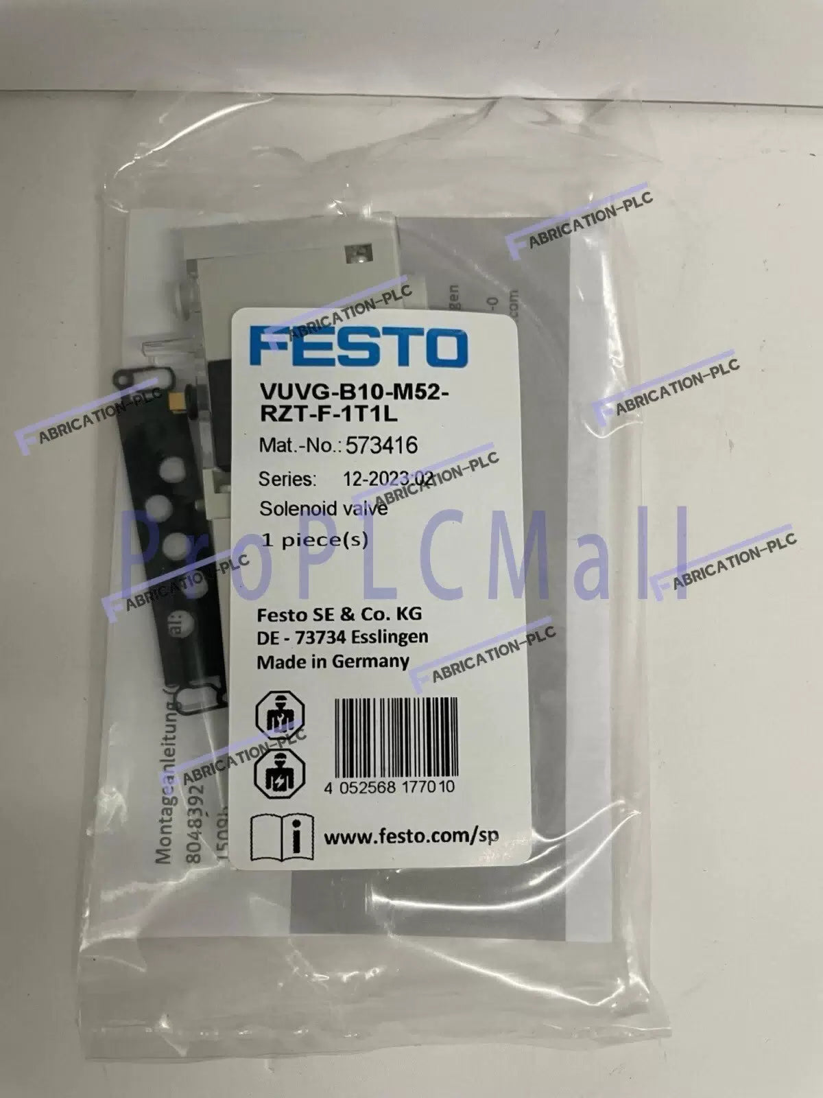 Festo VUVG-B10-M52-RZT-F-1T1L 573416 Solenoid Control Valve [2]