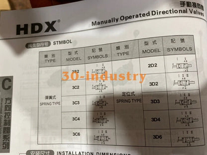 HDX Hydraulic Manually Operated Directional Valve DMT-04-3C2 - HDX [4]