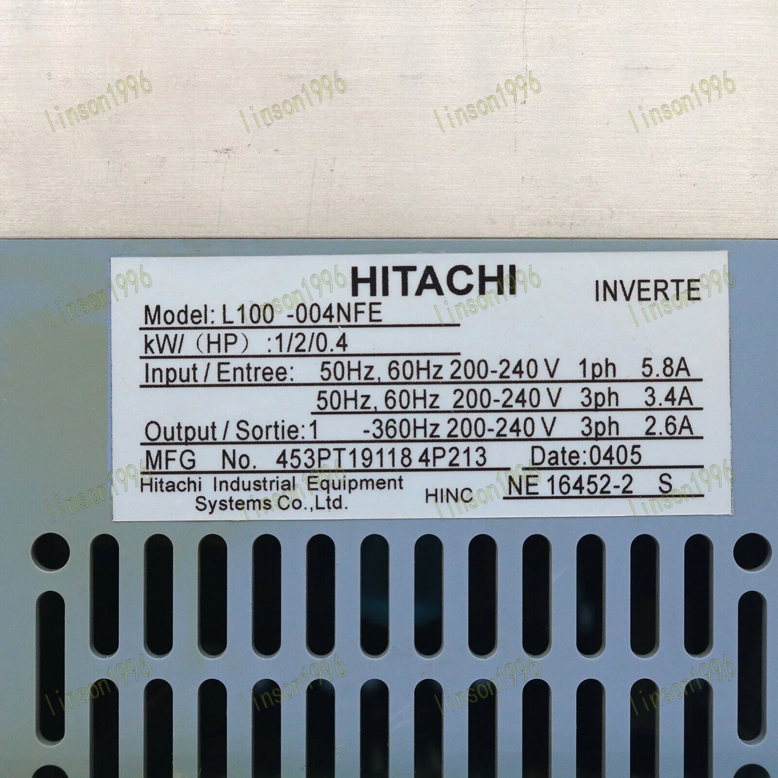 Hitachi L100-004NFE Inverter – 1PC Used, Tested Good - HITACHI [3]