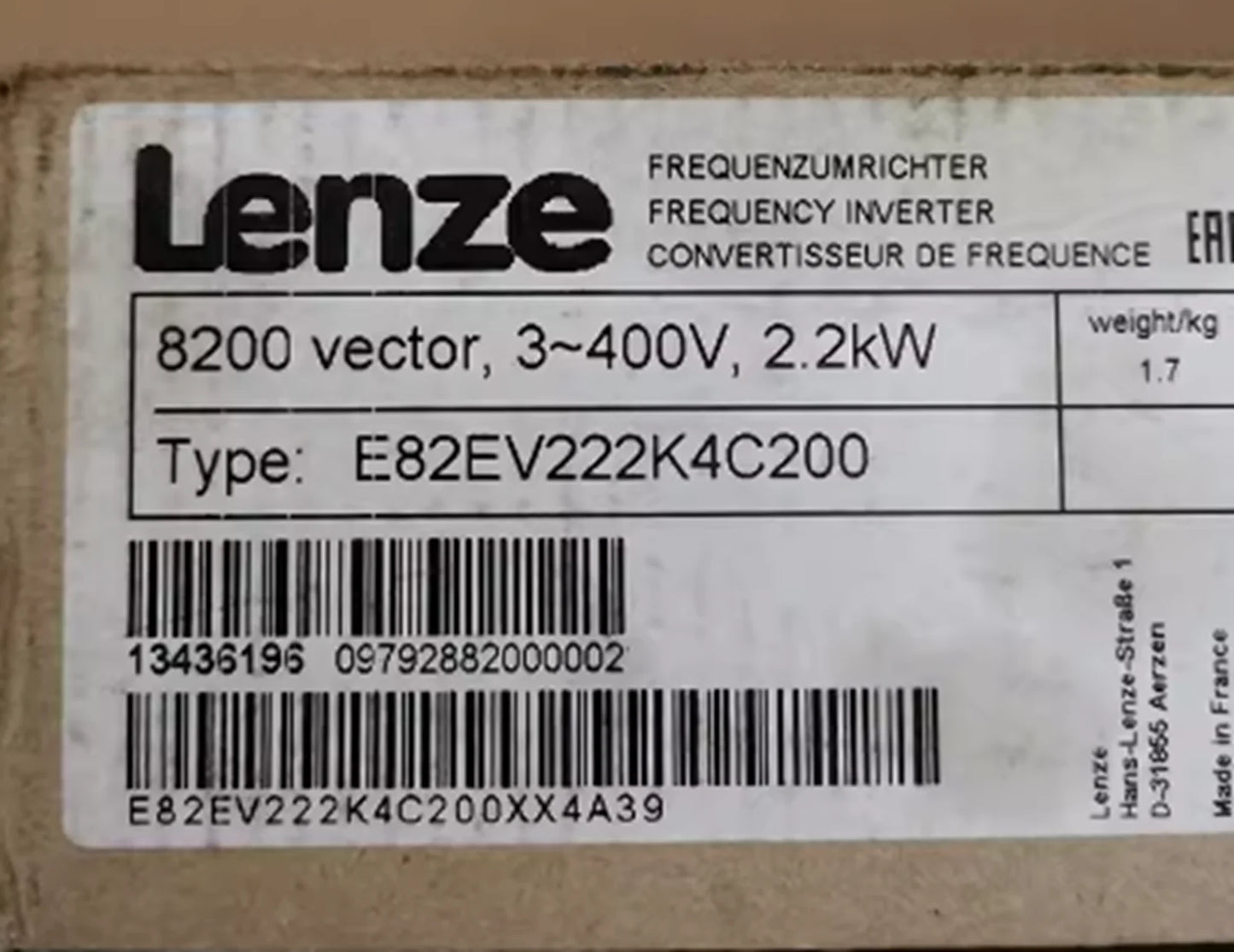 LENZE E82EV222K4C200 Frequency Inverter - LENZE [1]