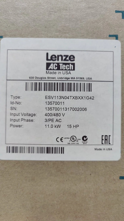 Lenze AC Tech ESV113N04TXB VFD 15hp 400-480VAC 3ph Frequency Inverter Drive - LENZE [4]