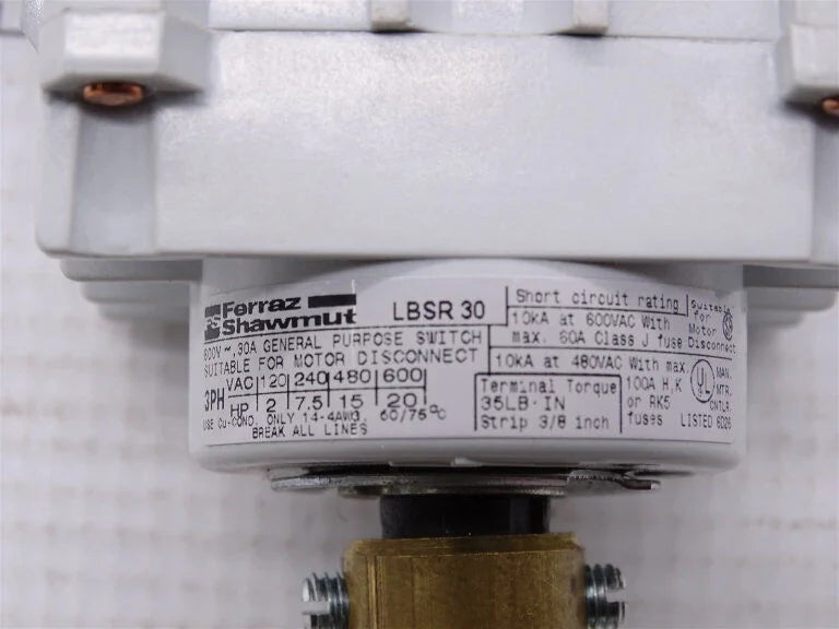 MERSEN LBSR30 SWITCH - LBSR30 SWITCH - MERSEN LBSR30 SWITCH - MERSEN LBSR30 SWITCH - MERSEN LBSR30 SWITCH - MERSEN [2]