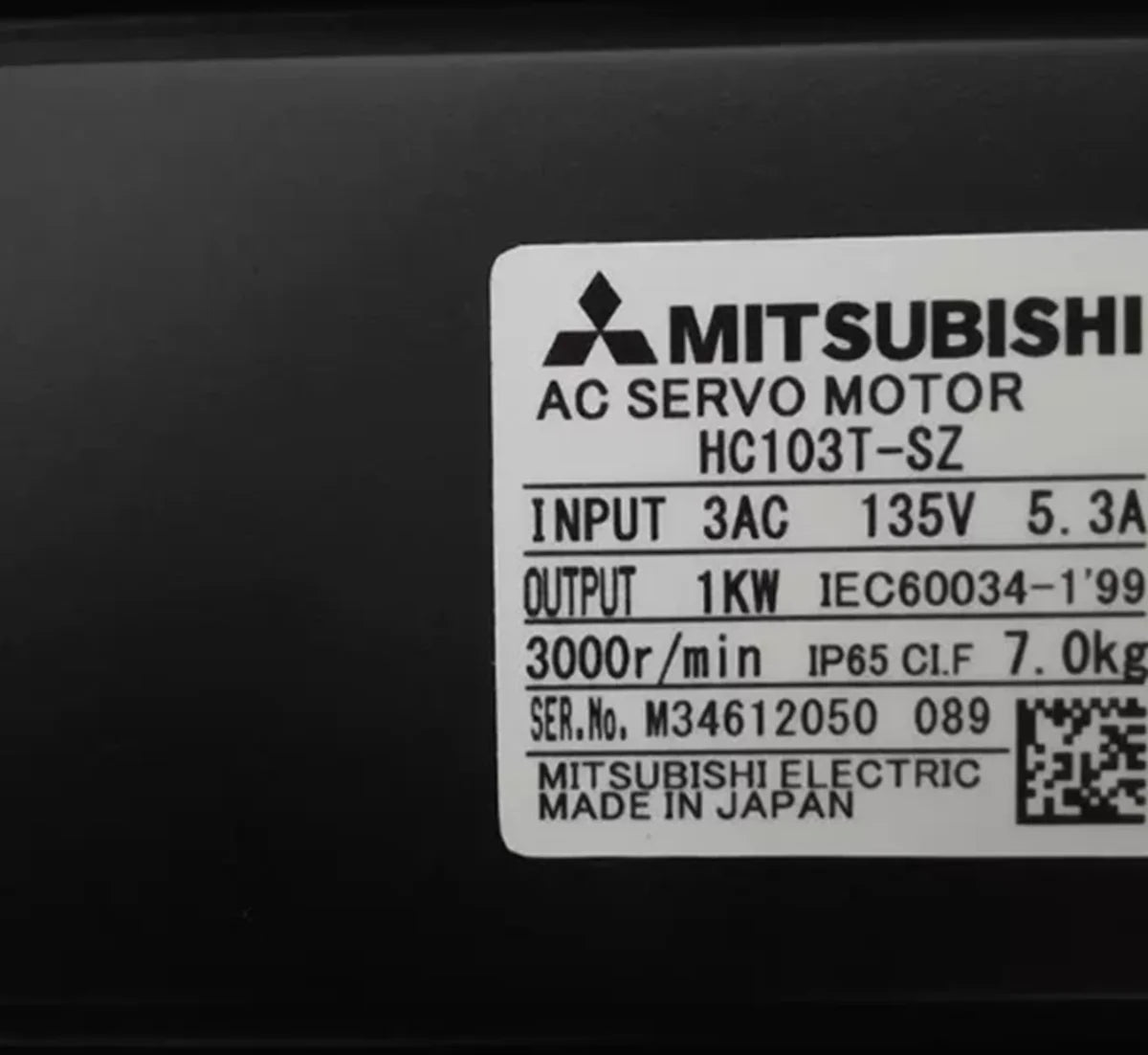 MITSUBISHI HC103T-SZ Servo Motor: Professional Industrial servo motor - MITSUBISHI [4]