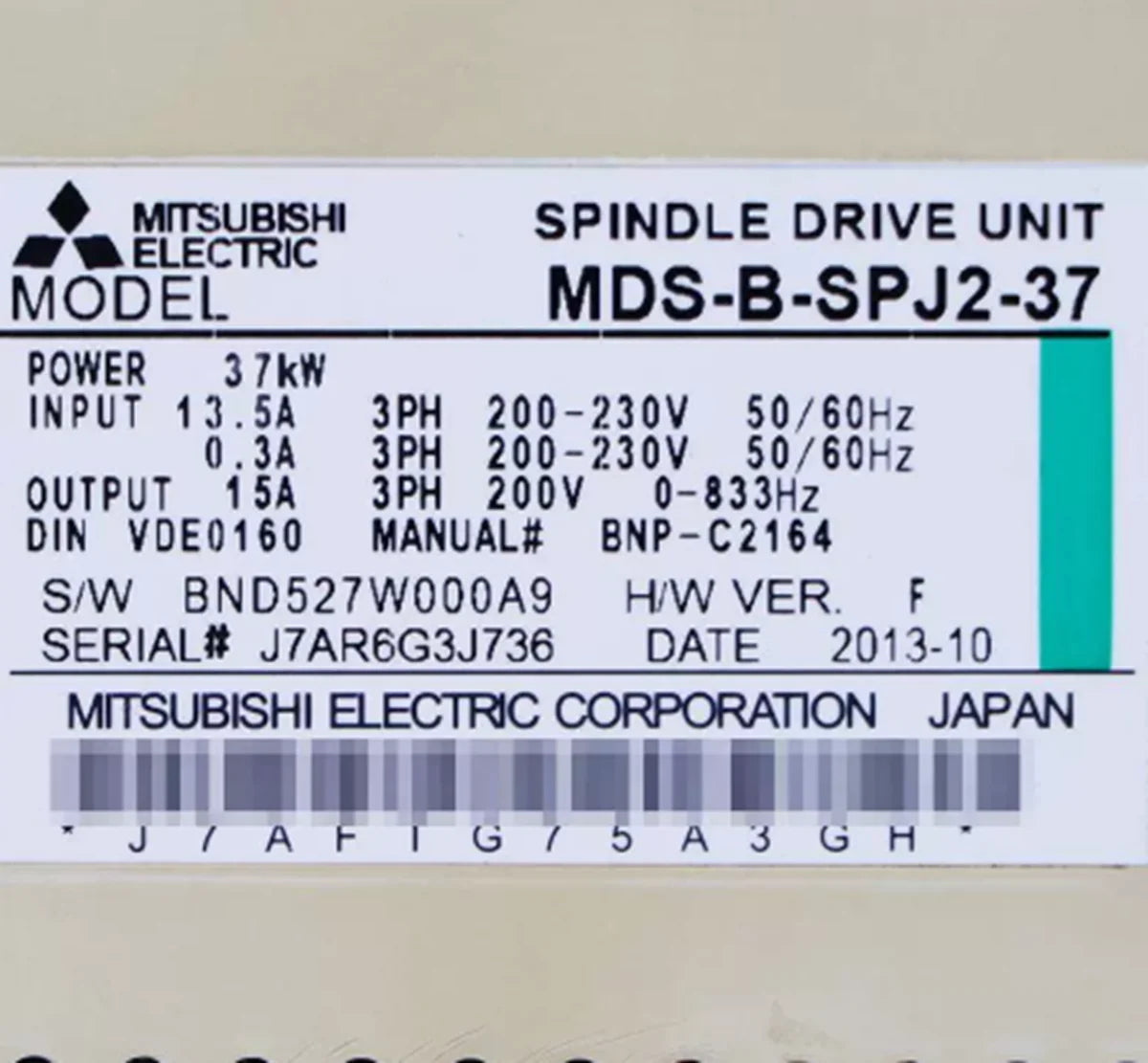 MITSUBISHI MDS-B-SPJ2-37 Servo Motor Drive - MITSUBISHI [3]