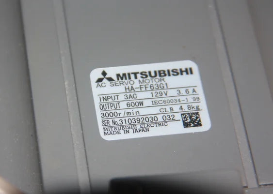 MITSUBISHI MHA-FF63G1 SERVO MOTOR, HA-FF63G1, PING, 750V, 50Hz, 30kW - MITSUBISHI [2]