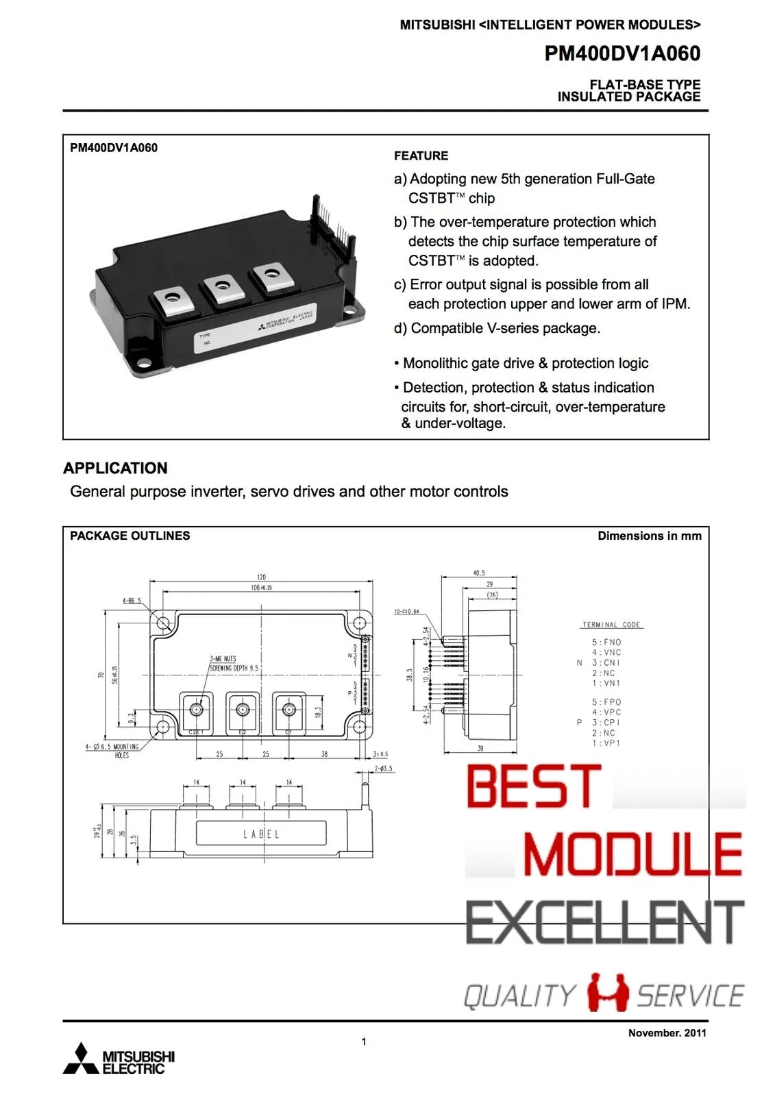 MITSUBISHI PM400DV1A060 Power Supply Module – Quality Assured - MITSUBISHI [4]