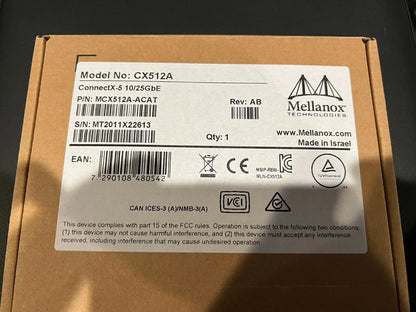 Mellanox 10/25 GbE SFP28 Network Card MCX512A-ACAT ConnectX-5 EN Ethernet Adapter - MELLANOX [1]