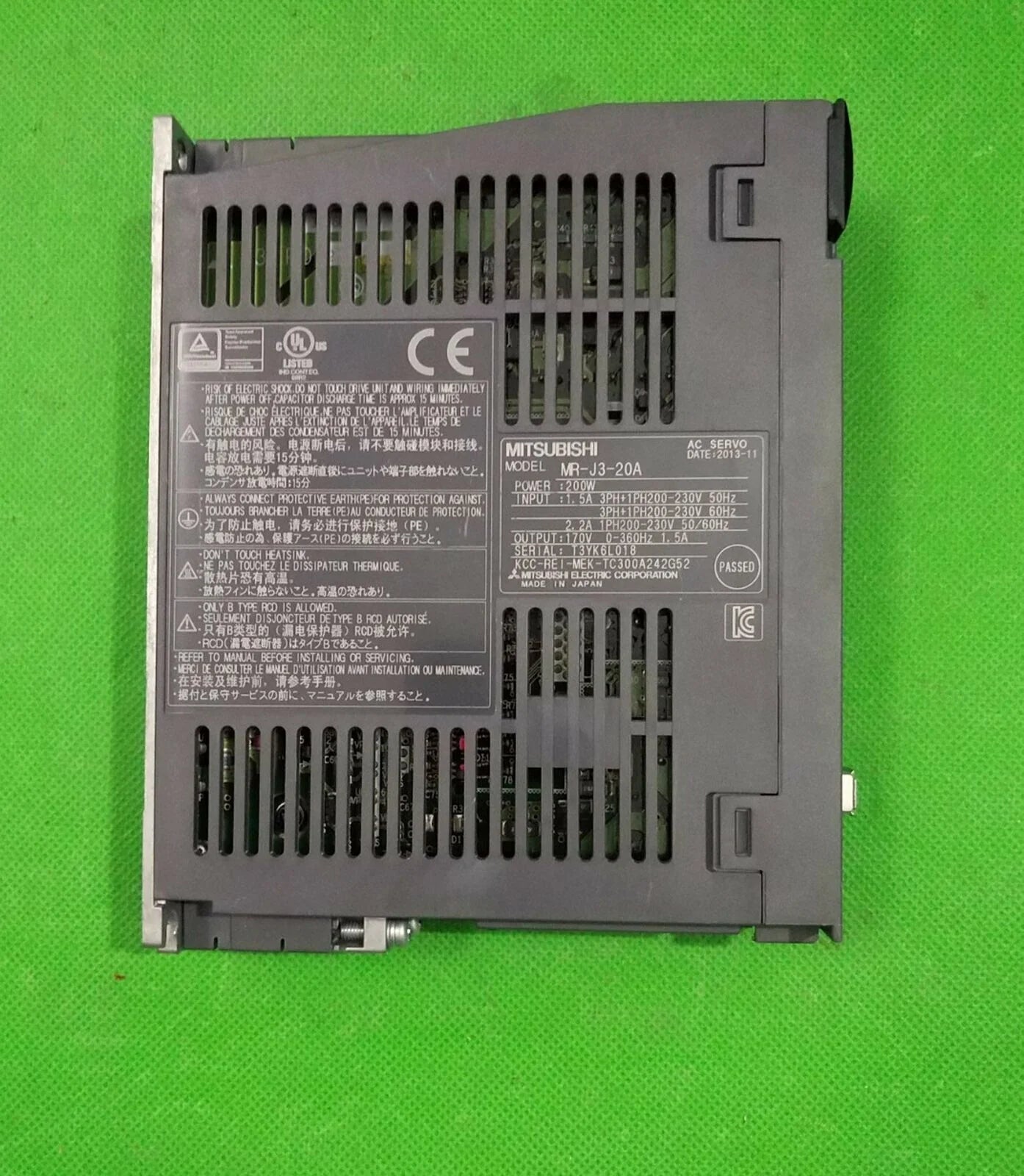Mitsubishi AC servo Drive MR-J3-20A tested and in good condition - MITSUBISHI [2]