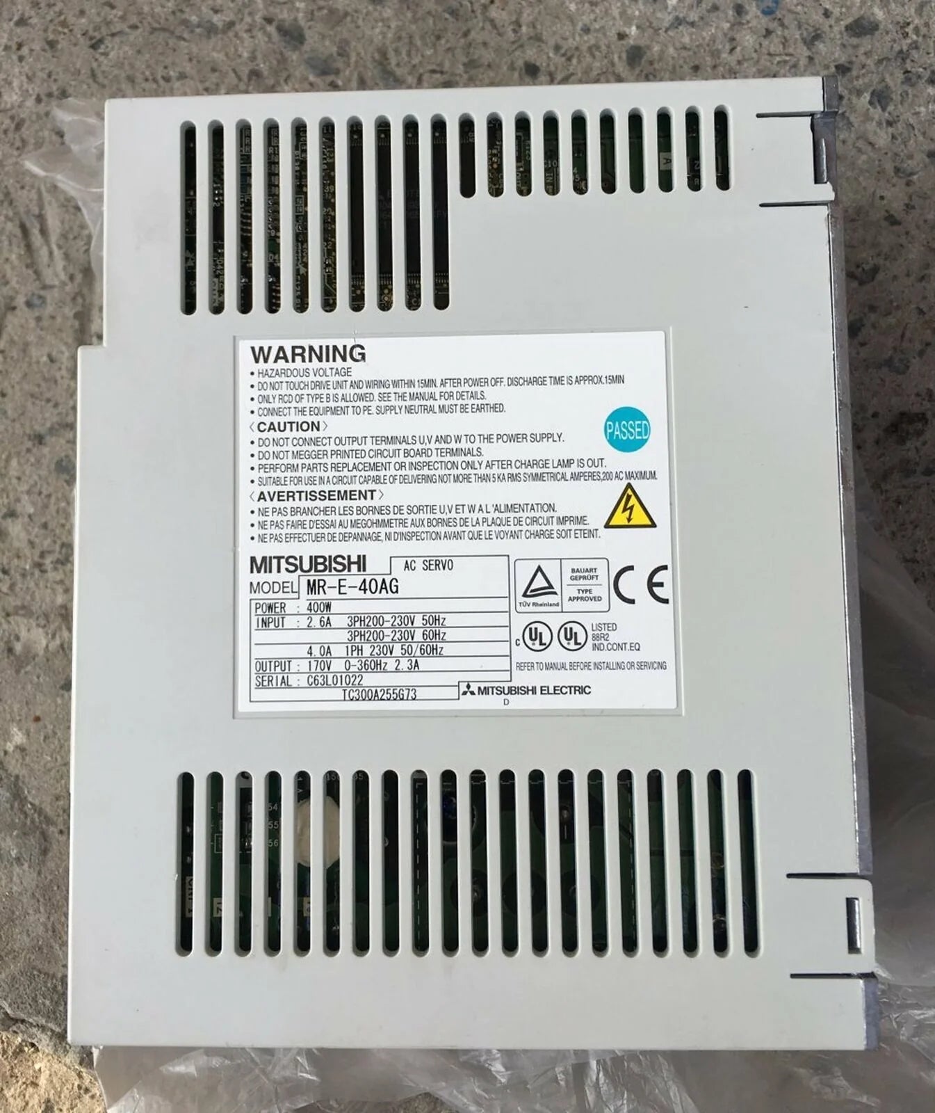 Mitsubishi servo drive MRE40AG - MITSUBISHI [2]
