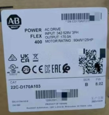 Model: 22C-D170A103 PowerFlex 400 90 kW 125 HP AC Drive - ALLEN-BRADLEY [1]