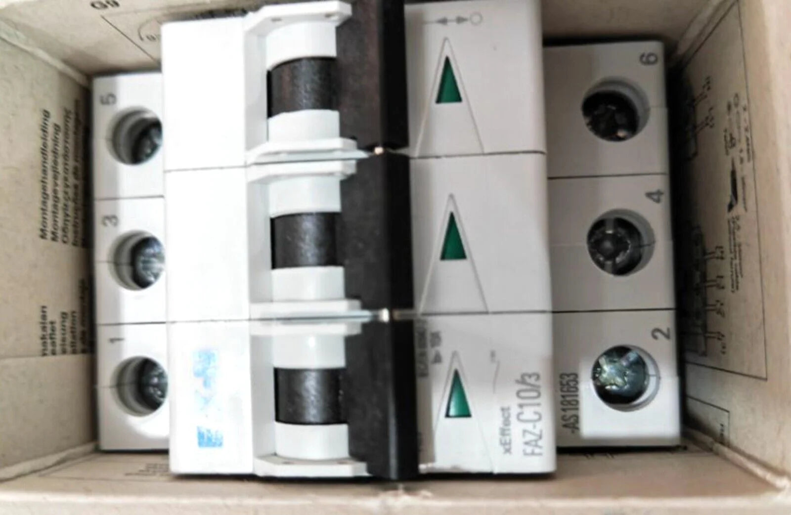 NEW EATON FAZ-C10/3 Circuit Breaker: 1200A, 600A, 1500A, 3000A, 4000A, 5000A, 6000A, 12kA, 15kA, 20kA, 25kA, 30kA, 40kA, 50kA, 60kA, 75kA, 100kA - EATON [1]