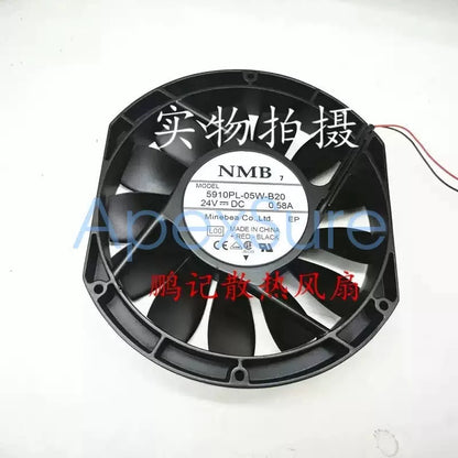NMB 5910PL-05W-B20 DC24V 0.58A 172×150×25 mm Aluminum Frame Cooling Fan [4]