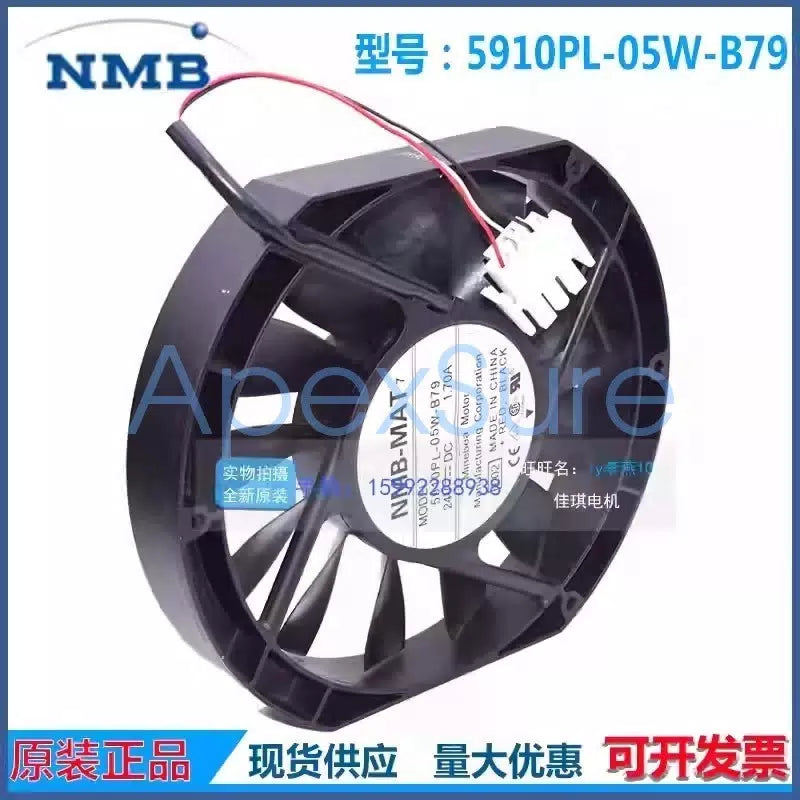 NMB-MAT7 5910PL-05W-B79 DC24V 1.7A 3-Pin Inverter Cooling Fan [1]