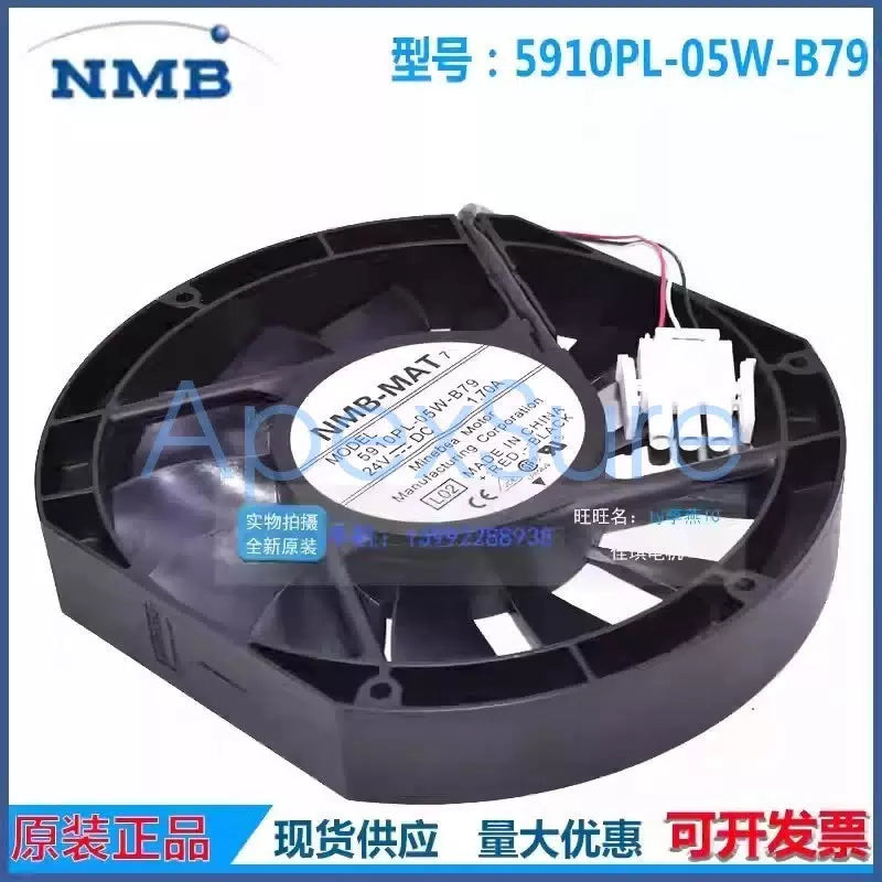 NMB-MAT7 5910PL-05W-B79 DC24V 1.7A 3-Pin Inverter Cooling Fan [2]