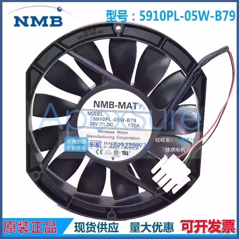 NMB-MAT7 5910PL-05W-B79 DC24V 1.7A 3-Pin Inverter Cooling Fan [4]