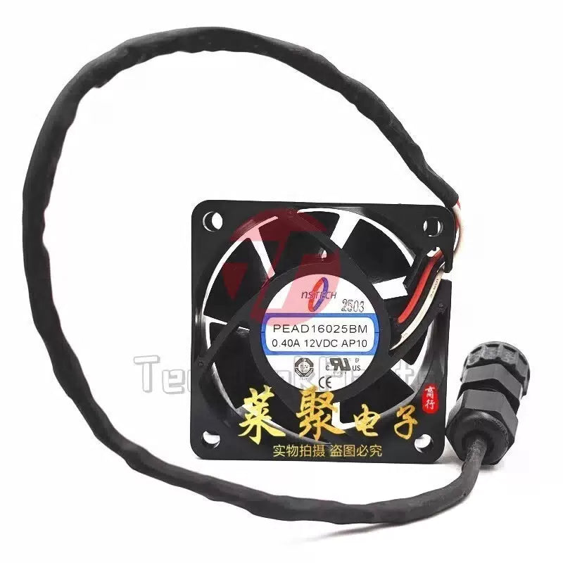 NSTECH PEAD16025BM 6025 DC12V 0.40A IP68 6CM Waterproof Cooling Fan [1]