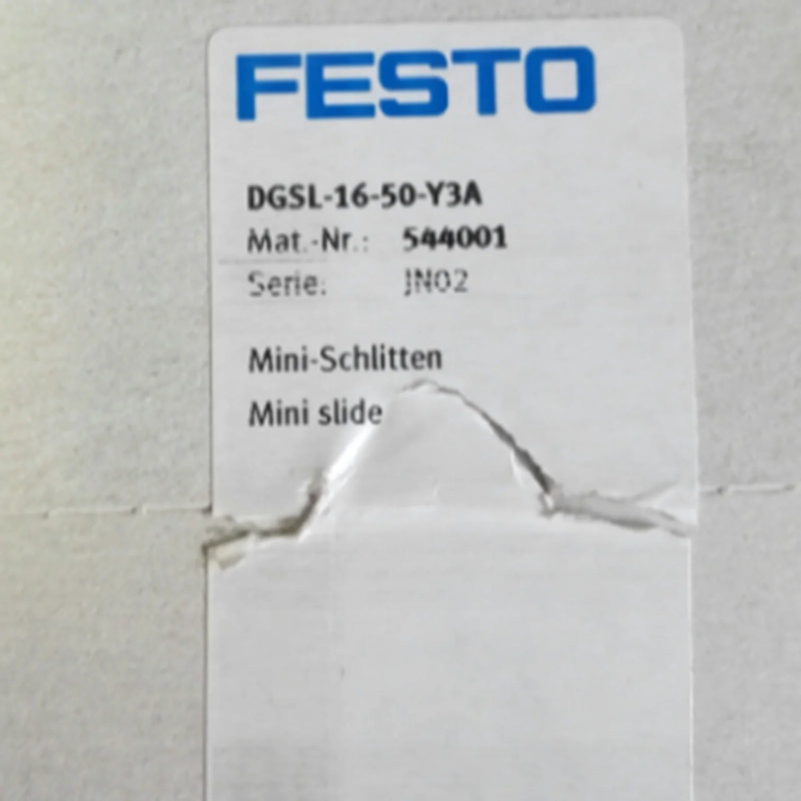 New FESTO DGSL-16-50-Y3A Sliding Table Cylinder - FESTO [1]