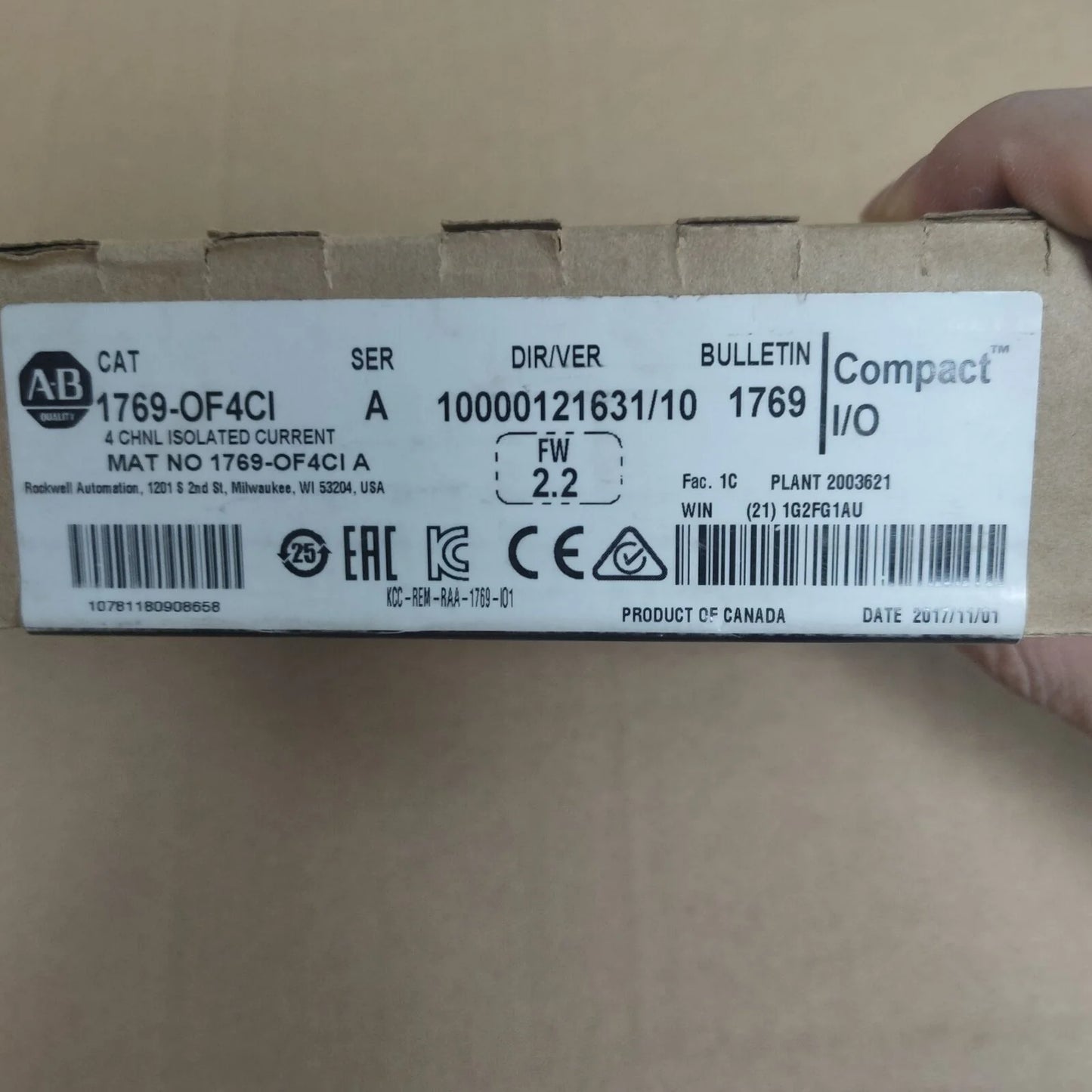 New Factory Sealed Logix 1769OF4CI Compact Current Module 4Pt 1769OF4CI - LOGIX [4]