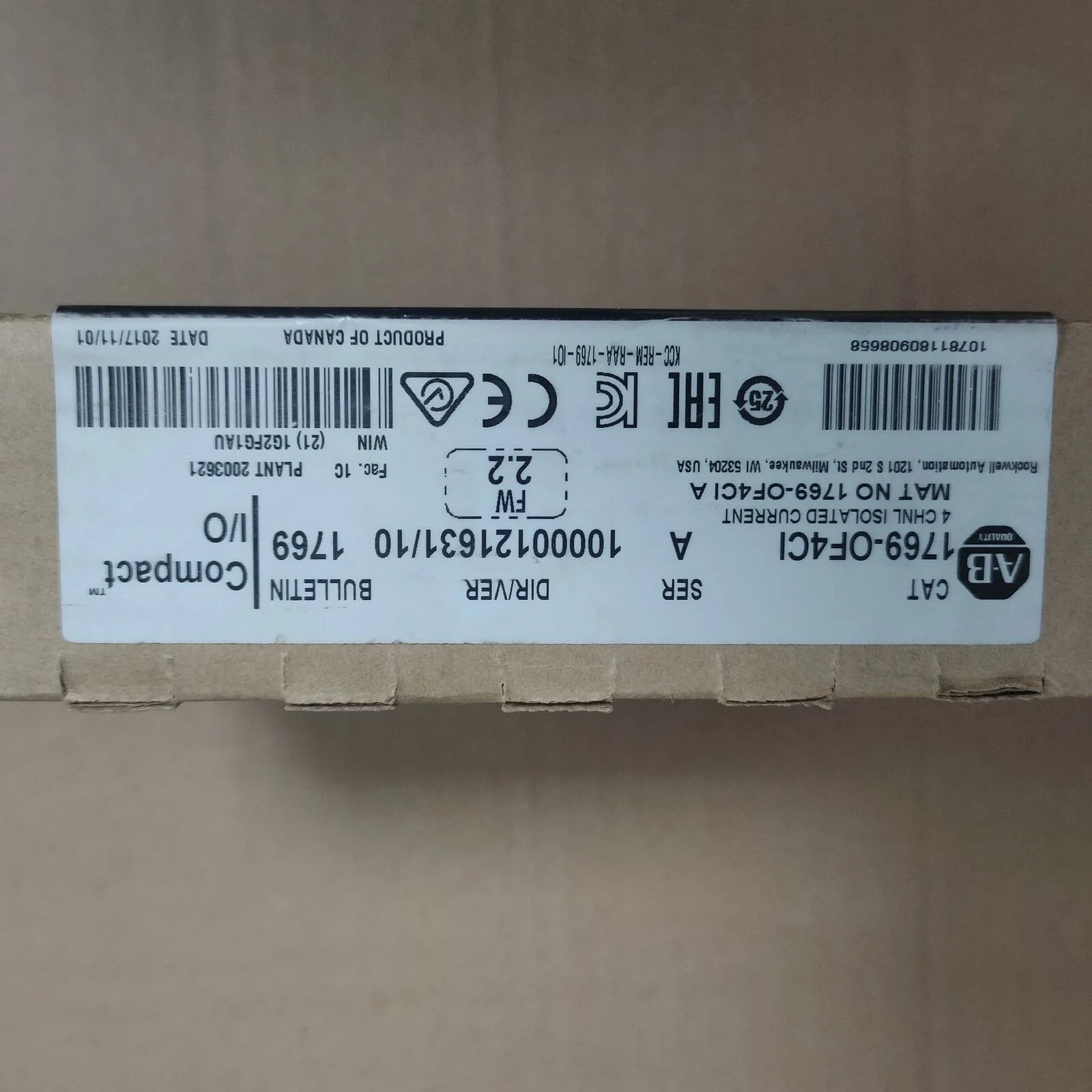 New Factory Sealed Logix 1769OF4CI Compact Current Module 4Pt 1769OF4CI - LOGIX [7]