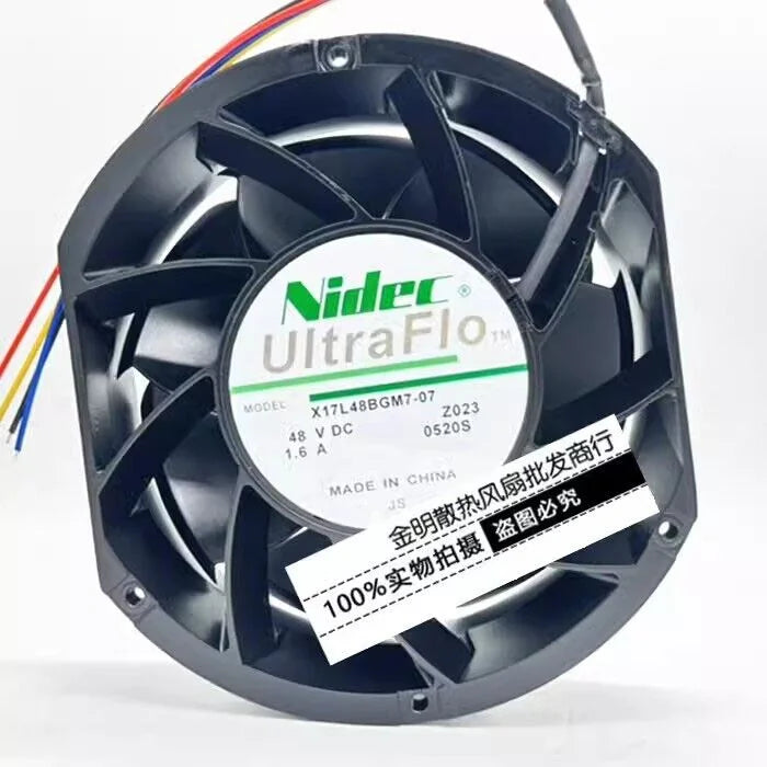Nidec X17L48BGM7-07 17251 DC48V 1.6A 17CM 4-Wire Cooling Fan - NIDEC [1]
