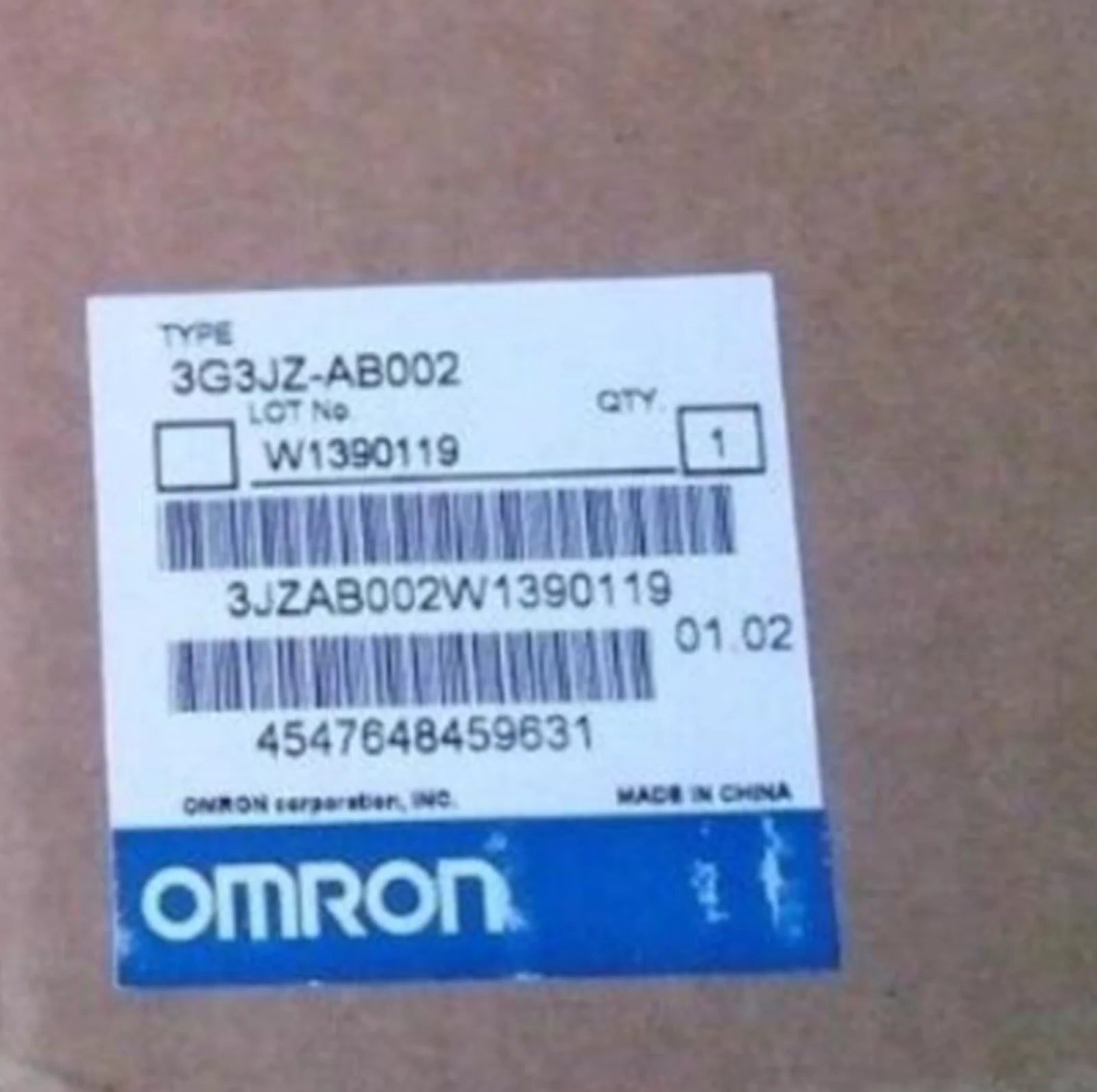 OMRON 3G3JZ-AB002 FREQUENCY INVERTER 1PH 220V 0.2KW PLC MODULE Optimized Title - OMRON [1]