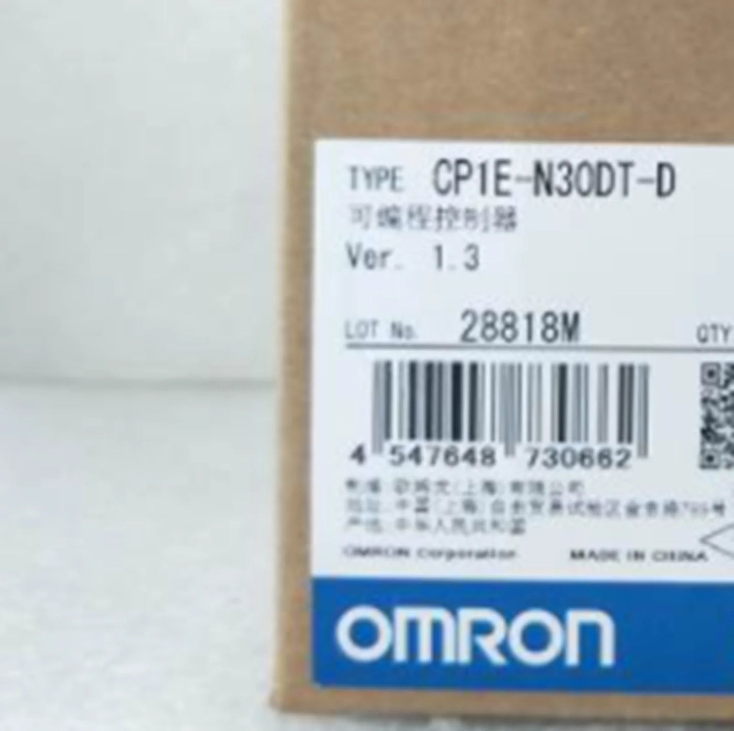 OMRON CP1E-N30DT-D 18IN 12NPN RS232 Programmable Controller Module - OMRON [1]