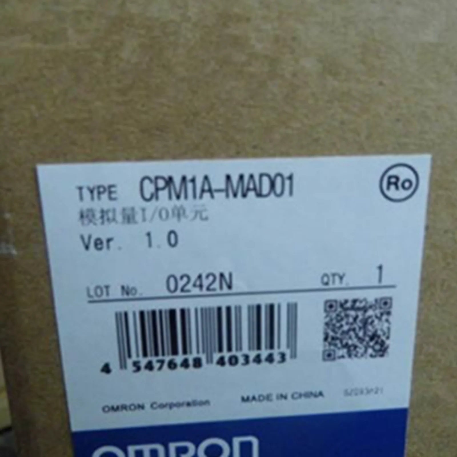 OMRON CPM1A-MAD01 ANALOG INPUT OUTPUT MODULE MICRO CONTROLLERS PLC - OMRON [1]
