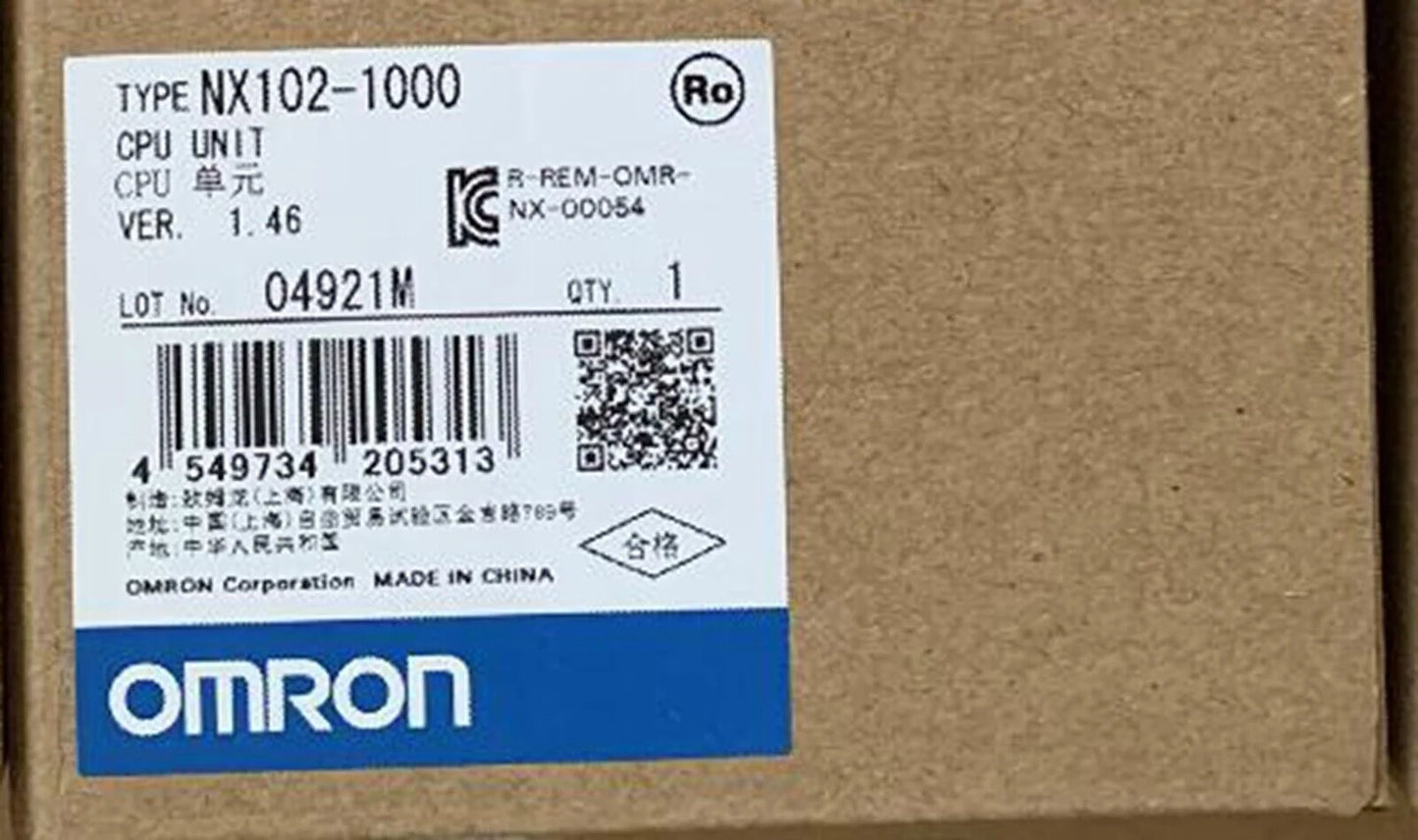 OMRON NX102-1000 CPU Unit & PLC Module - High-Performance Automation Solution - OMRON [1]