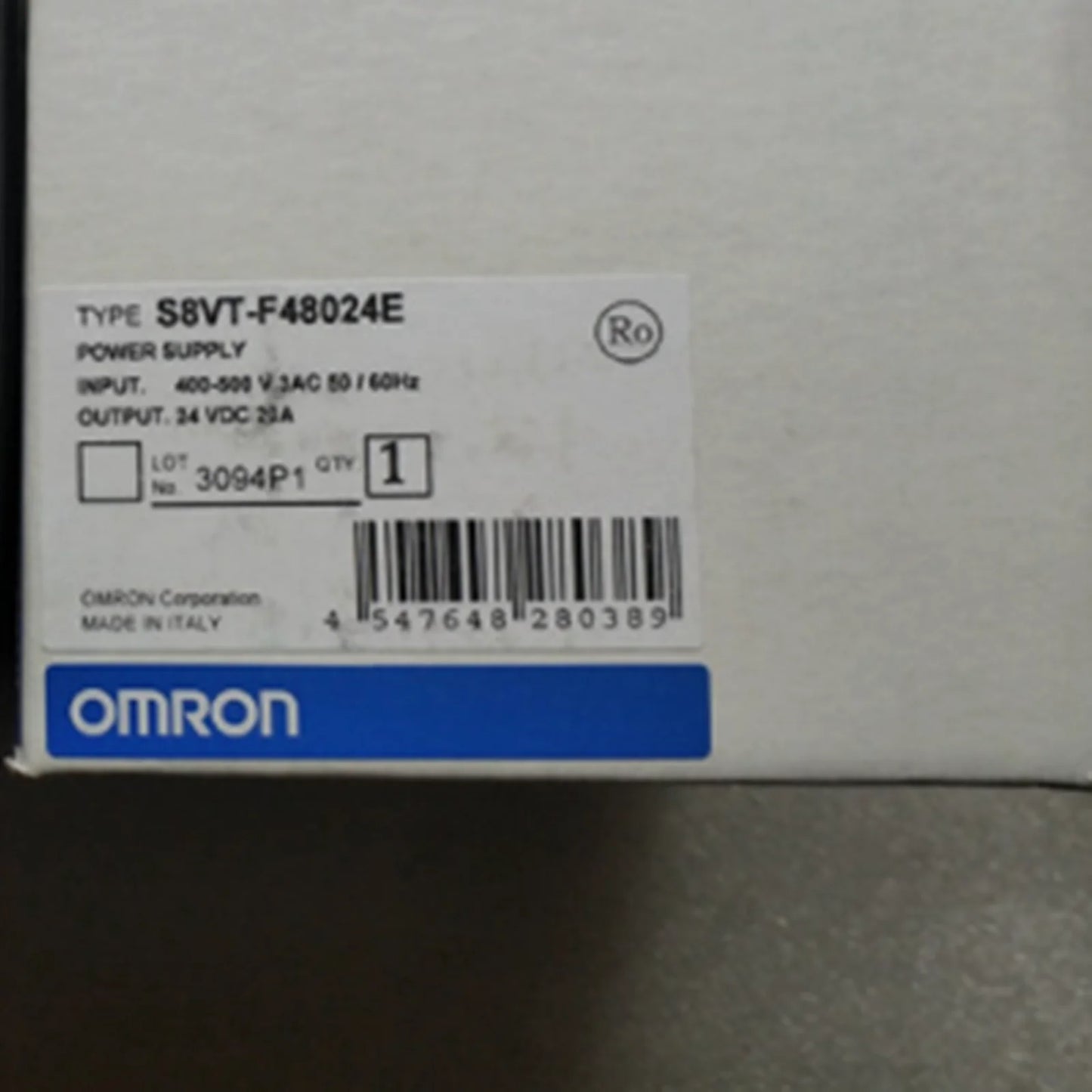 OMRON S8VT-F48024E Power Supply: High-Quality Voltage Regulator - OMRON [1]