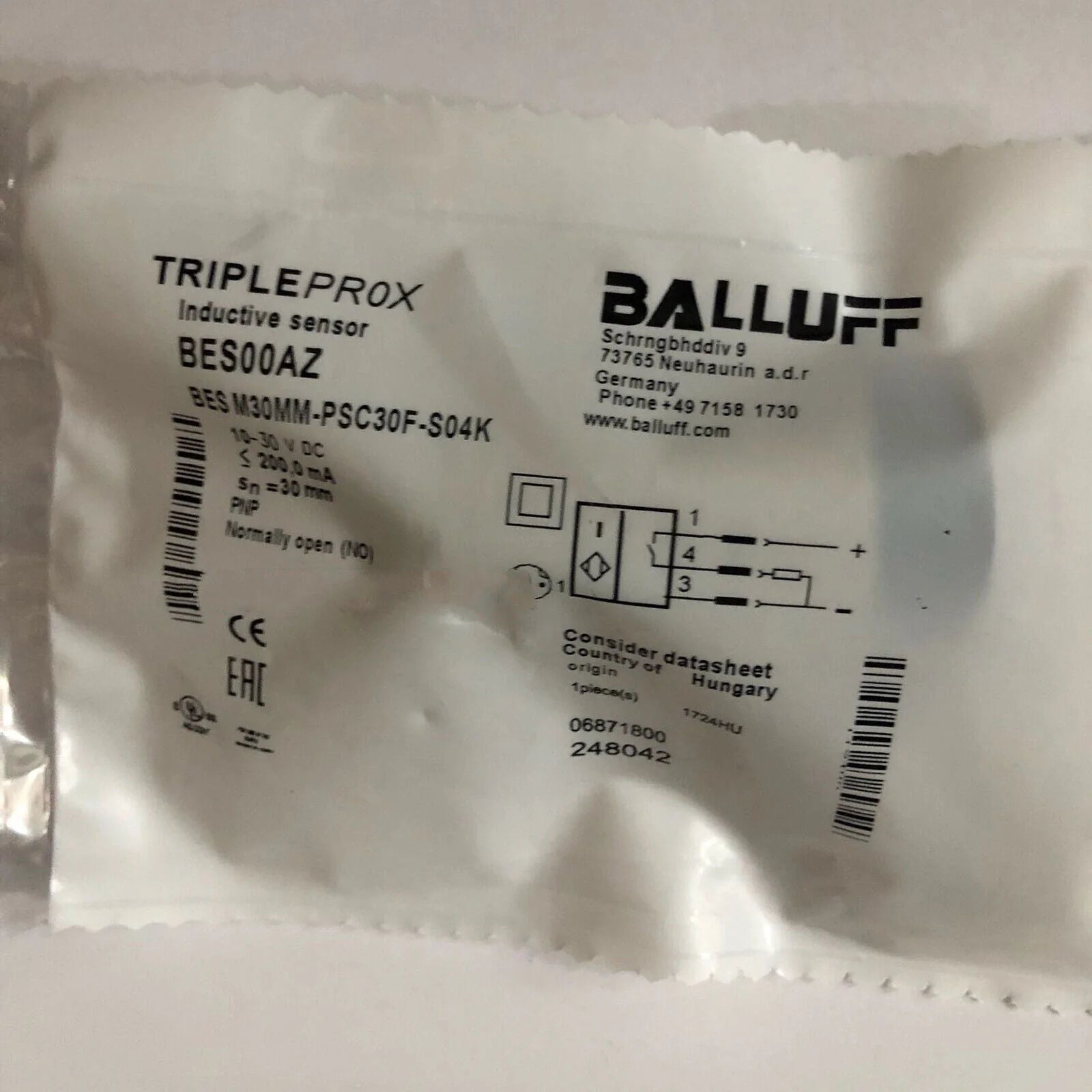 ONE BALLUFF PROXIMITY SWITCH - BALLUFF [3]