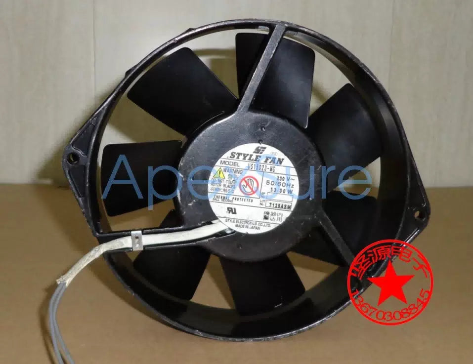 ORIGIANL STYLE FAN US15D23-MG 230V 33/30W 172*150*38 metal fan good condition [1]