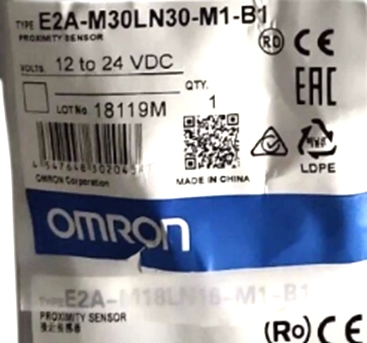 Omron E2GM30KN18M1B1 Inductive Proximity Switch Sensor E2G-M30KN18-M1-B1 - OMRON [1]