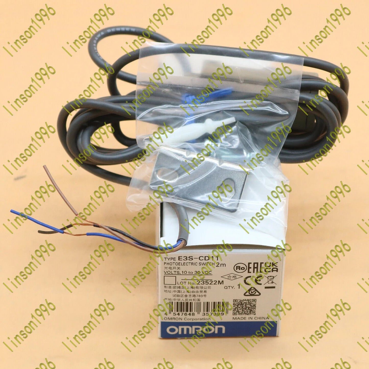 Omron E3S-CD11 Photoelectric Sensor 10-30 VDC 2M Spot Stock - OMRON [1]