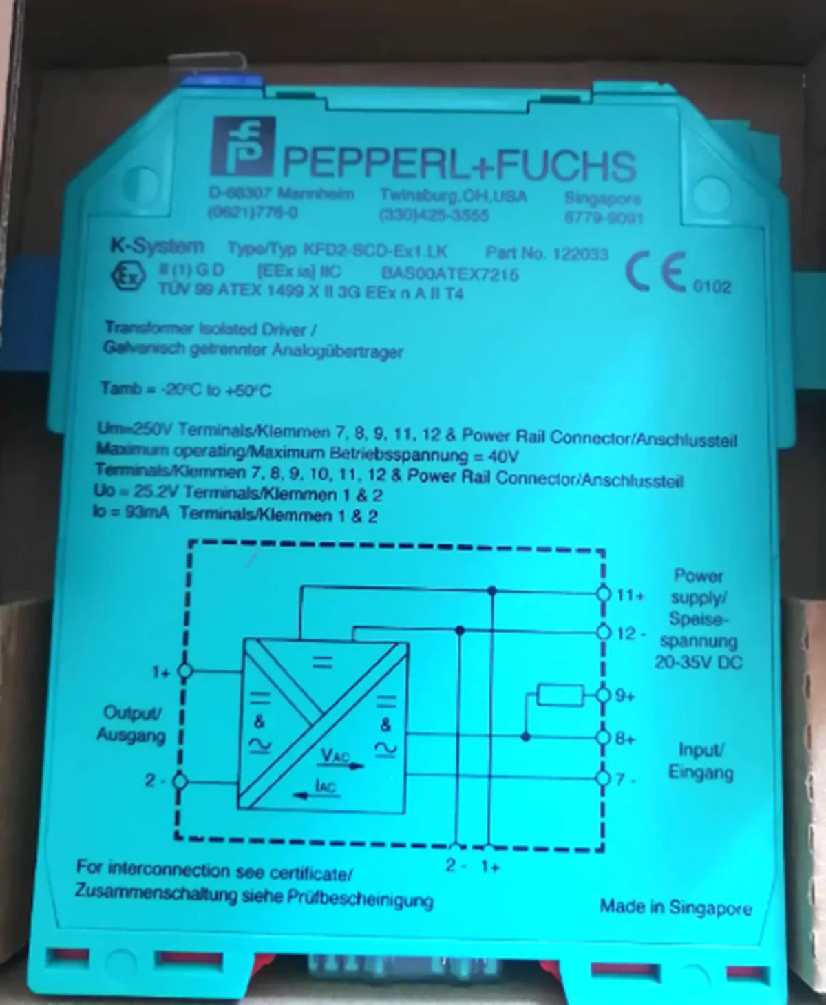 PEPPERL+FUCHS Safety Barrier KFD2-SCD2-EX1 | PEPPERL+FUCHS KFD2-SCD2-EX1 Safety Barrier - PEPPERL+FUCHS [4]