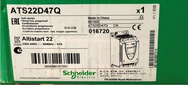 PLC Schneider ATS22D47Q Soft Starter ship BRAND NEW US - SCHNEIDER ELECTRIC [1]