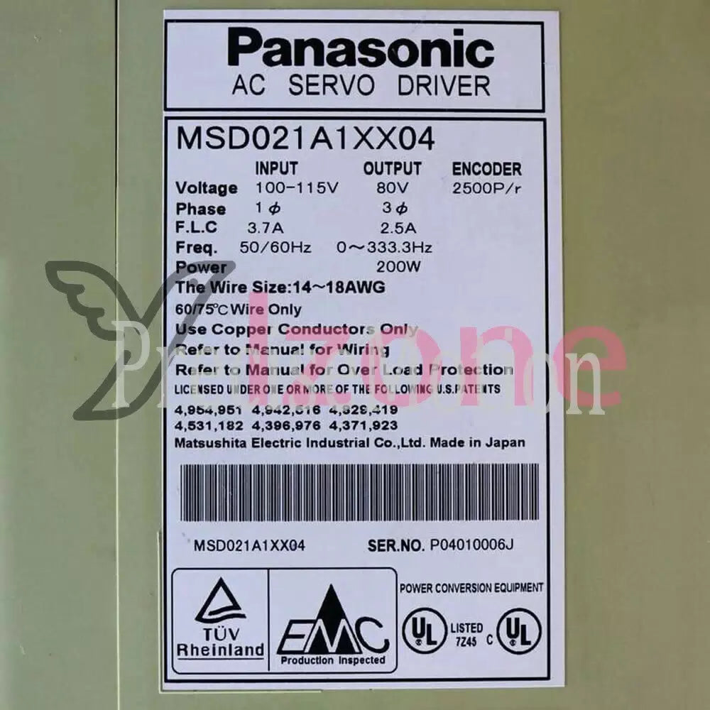 Panasonic MSD021A1XX04 Servo Drive [1]