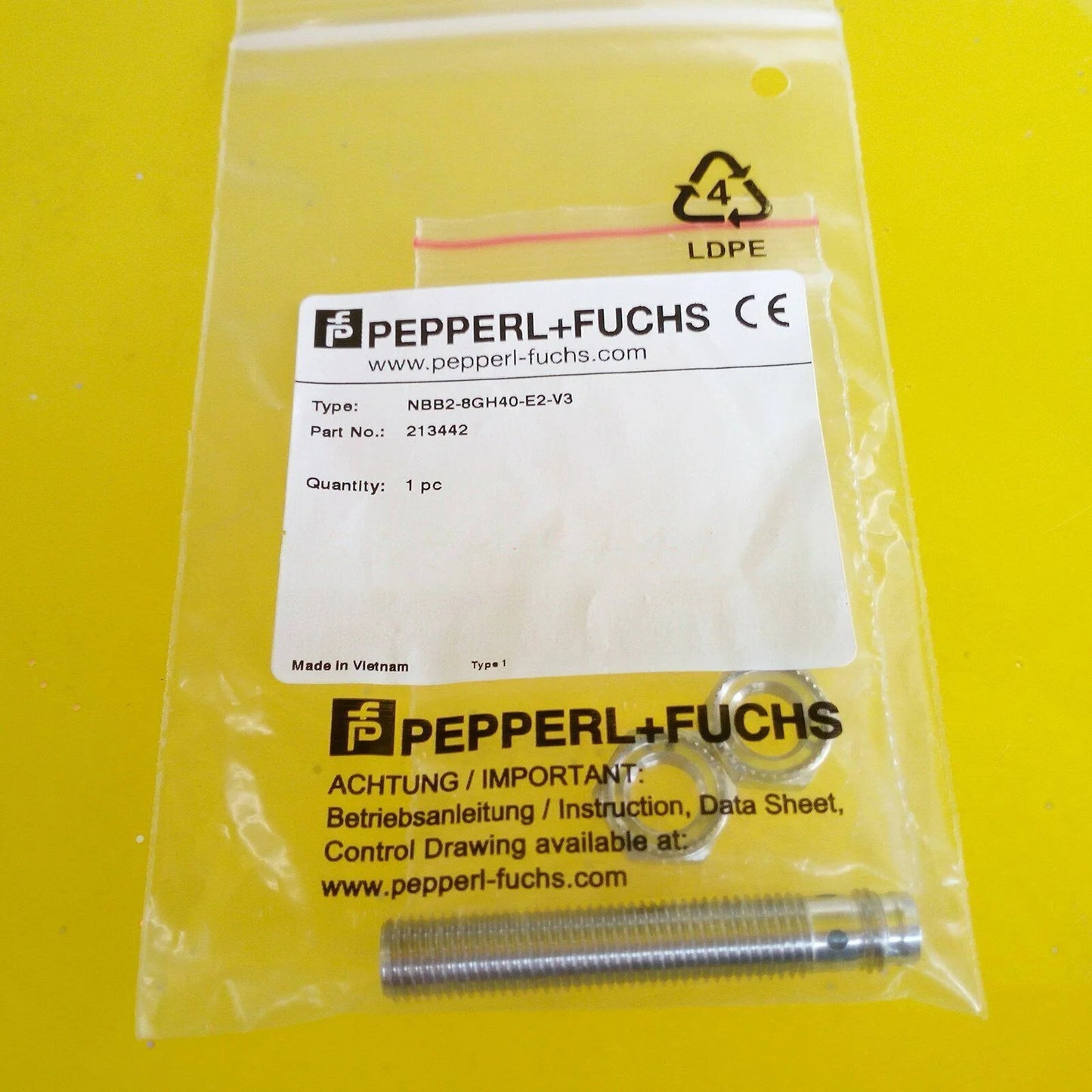 Pepperl+Fuchs NBB2-8GH40-E2-V3 Proximity Sensor - Close Proximity Detection - PEPPERL+FUCHS [2]
