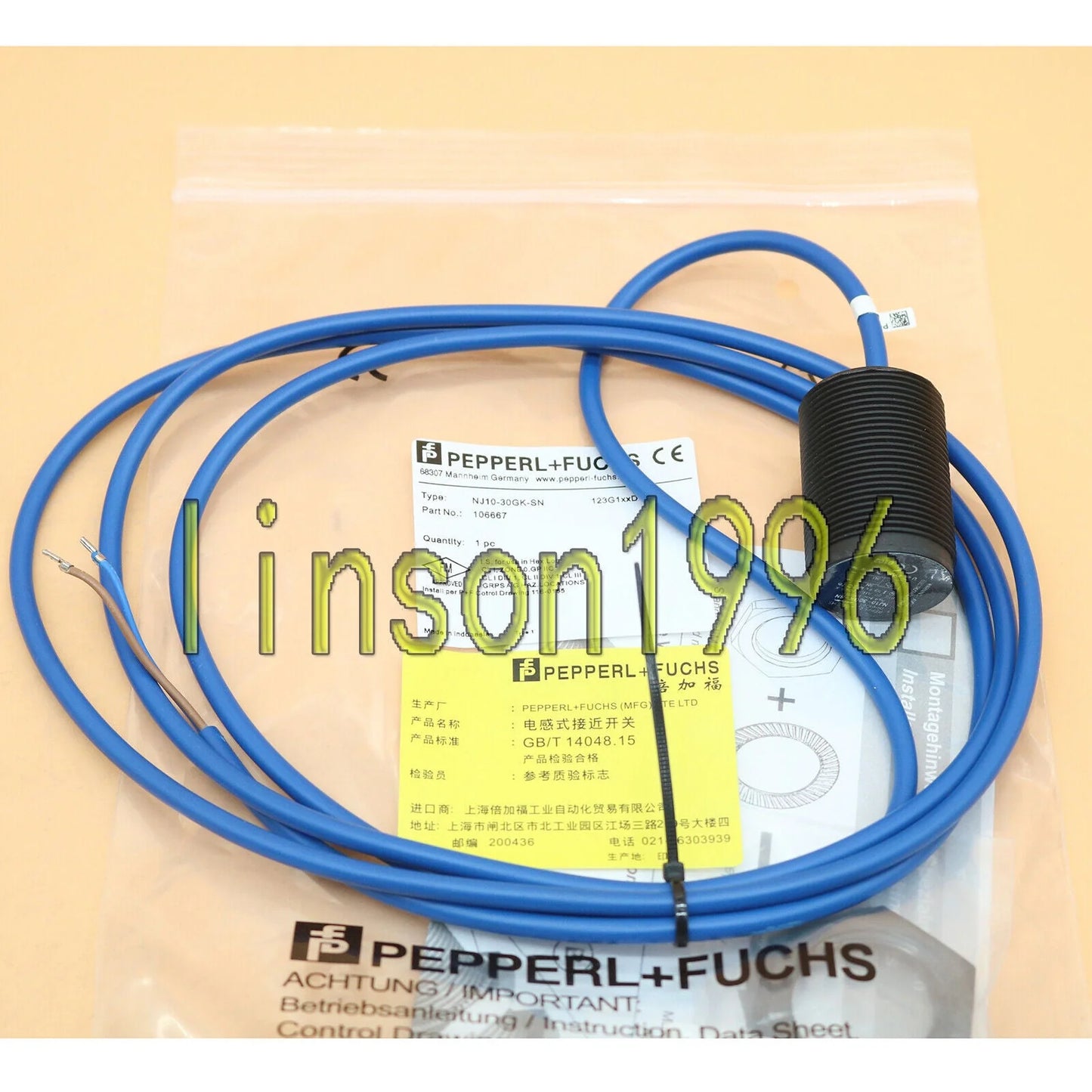 Pepperl+Fuchs NJ10-30GK-SN Inductive Proximity Sensor Fast Ship - PEPPERL+FUCHS [1]