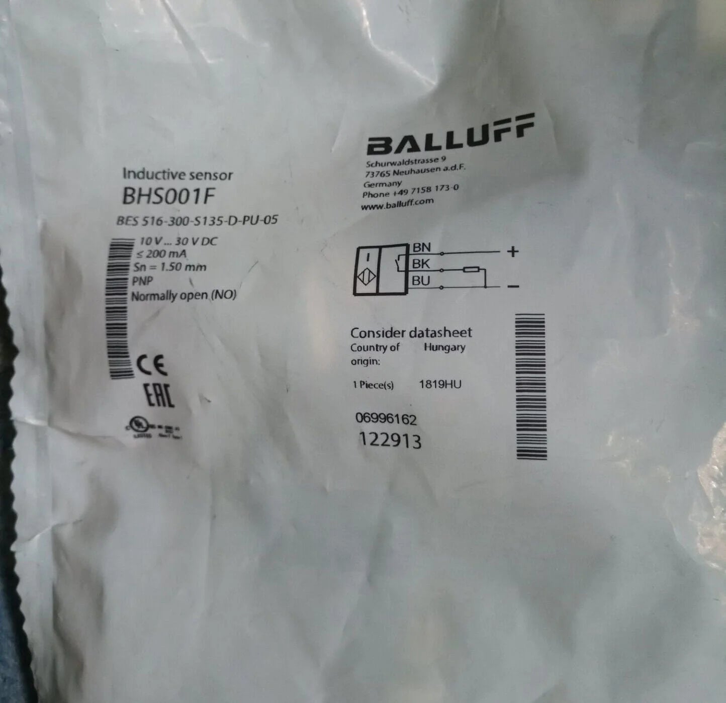 Proximity Switch Pro 516-300-S135-D-PU-05 - BALLUFF [2]
